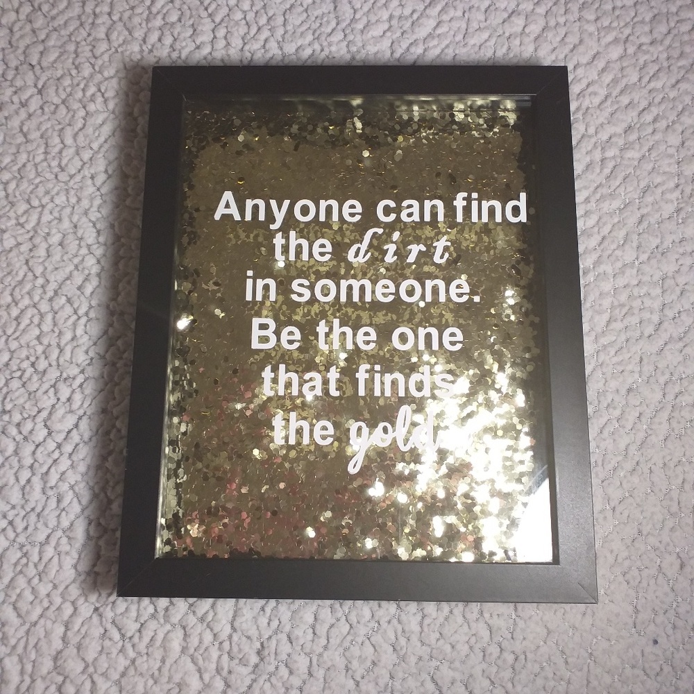 Gold glitter Shadow Box